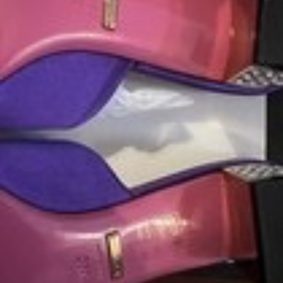 GUCCI Womens Shoes Size 39.5 Purple Dragon Embroidered Satin Crystal Heel Mules - Picture 4 of 6